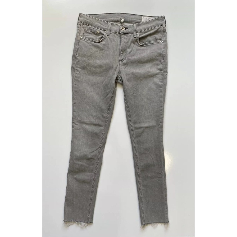 Rag & Bone Gray Cropped Ankle‎ Skinny Raw Hem / Women's 29 (29x27)
